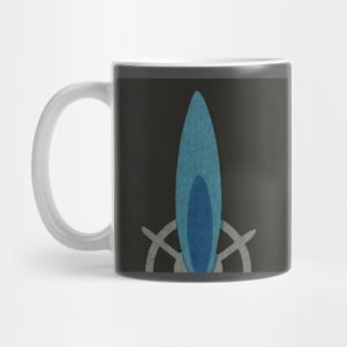 Czechoslovakian Matchbox Rocketship Inspired Abstract Artwork Mug